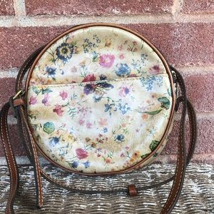 Patricia Nash Tan Leather Crossbody Prairie Rose